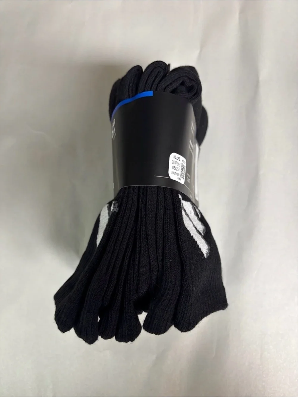 New Adidas Socks Men’s 6 Pair Black Cushioned Crew Sock Casual Athletic Active